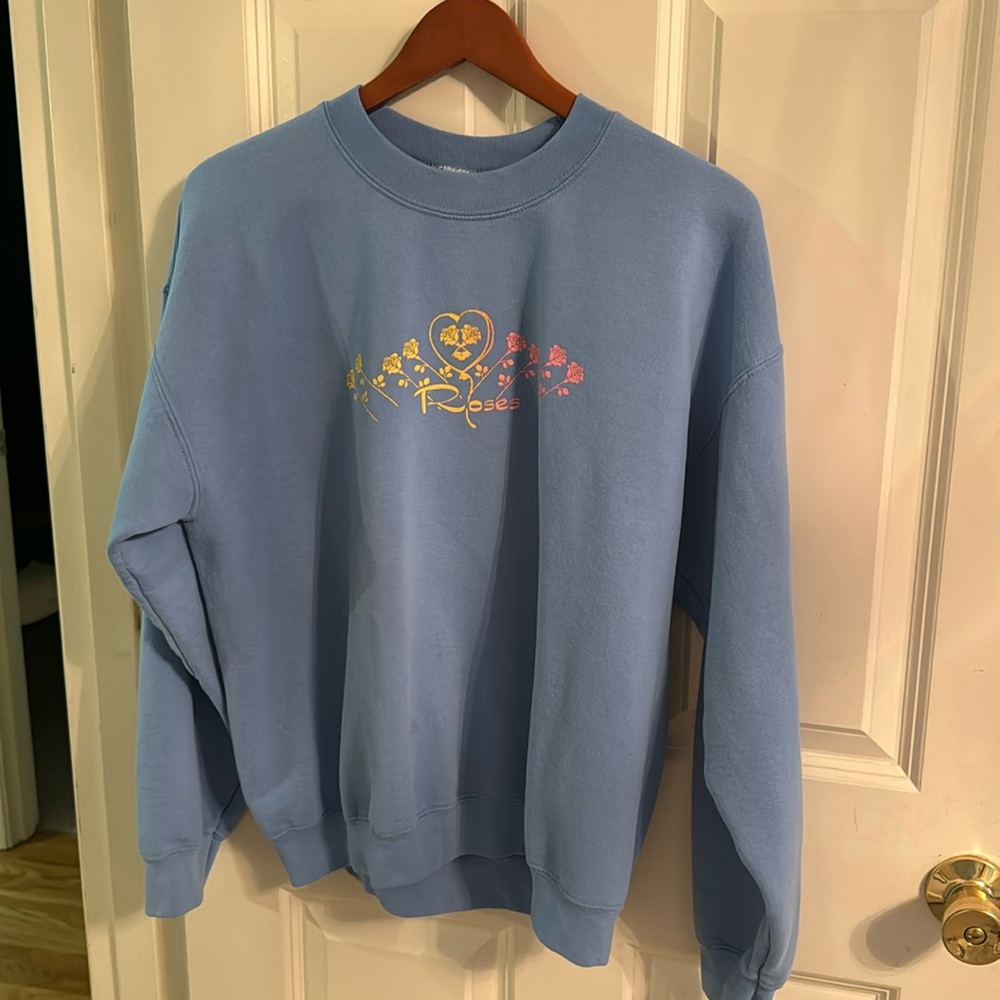 Blue Gildan crew neck/ unique | Vintage